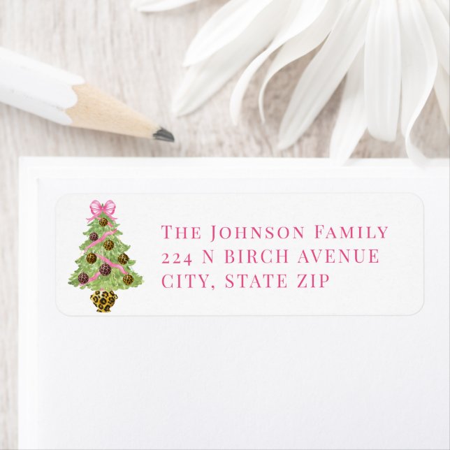 Christmas Tree Leopard Ornament Label (Insitu)