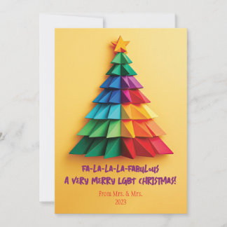 Christmas Tree LGBT Personalized Holiday Card