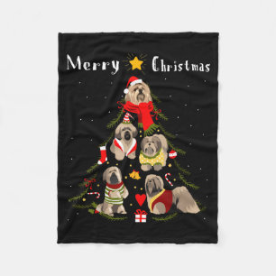 Christmas Tree Lhasa Apso Lover Xmas Dog Owner New Fleece Blanket