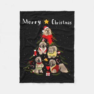 Christmas Tree Lhasa Apso Lover Xmas Dog Owner New Fleece Blanket