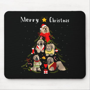 Christmas Tree Lhasa Apso Lover Xmas Dog Owner New Mouse Pad