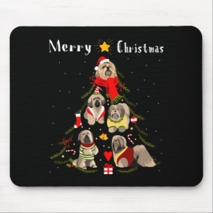Christmas Tree Lhasa Apso Lover Xmas Dog Owner New Mouse Pad