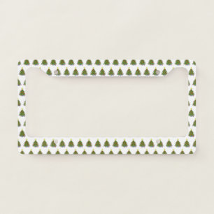 Christmas tree license plate frame
