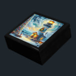 Christmas Tree Lighthouse Nautical Coastal Blue Gift Box<br><div class="desc">Christmas Tree Lighthouse Nautical Coastal Blue</div>