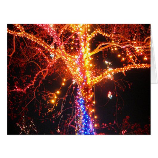 Christmas Tree Lights Abstract Cards (Front Horizontal)