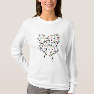 Christmas Tree Lights Coquette Bow T-Shirt
