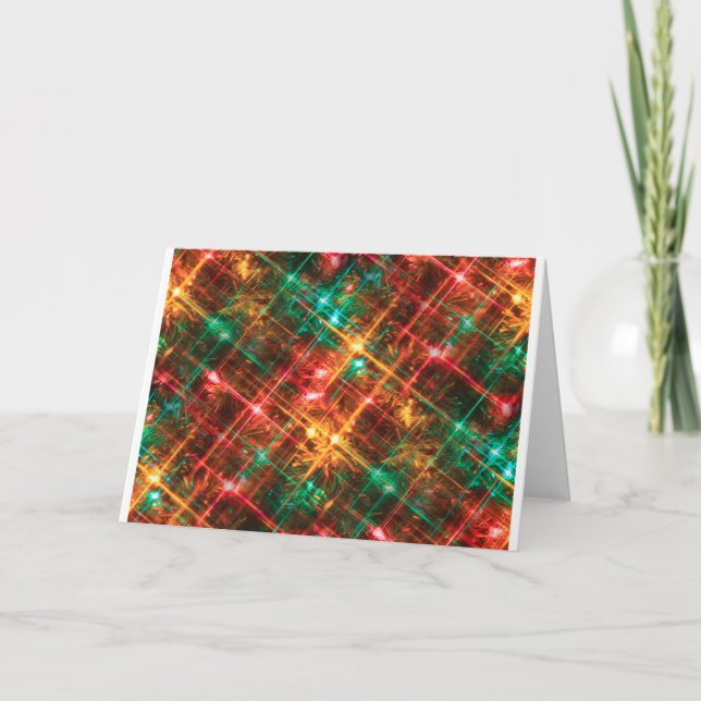 christmas tree lights holiday card (Front)