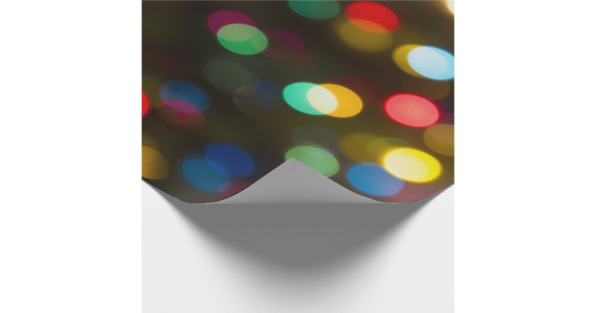 Christmas Tree Lights Holiday Gift Wrap Zazzle