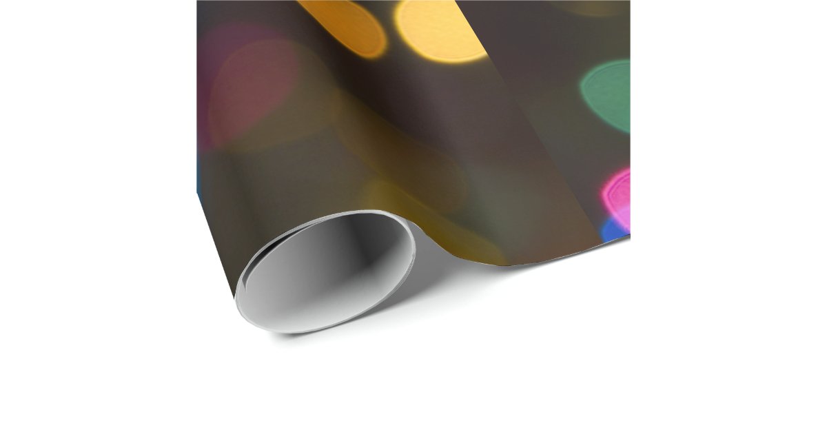 Christmas Tree Lights Holiday Gift Wrap Zazzle