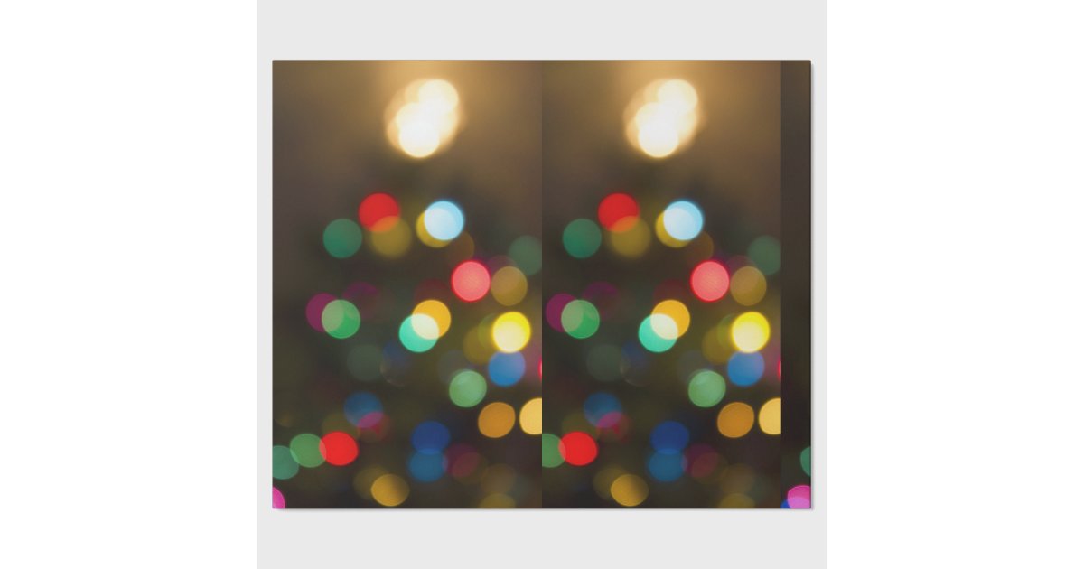 Christmas Tree Lights Holiday Gift Wrap Zazzle