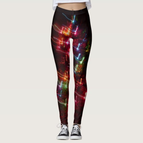 Christmas Tree Lights Leggings