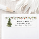 Christmas Tree Lights Pine Winter Return Address Label<br><div class="desc">Pine greenery and glowing Christmas tree lights make this winter wedding address label perfect for invitations, RSVP envelopes, thank-you cards, and holiday mailings. The evergreen design delivers a warm, rustic feel for Christmas or forest-themed weddings. All text is editable for names and addresses. Part of the complete Christmas Tree Lights...</div>