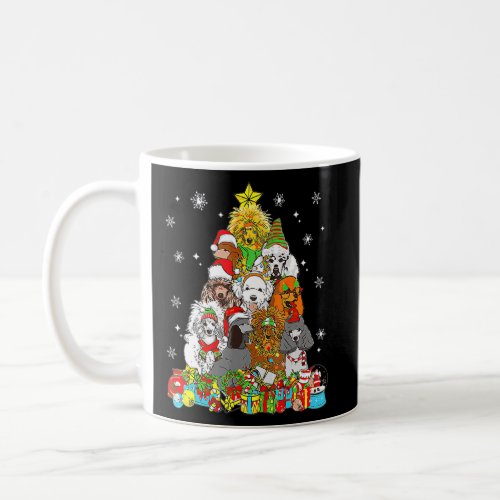 Christmas Tree Lights Poodle Dog  Xmas Pajama  Coffee Mug
