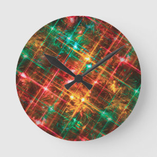 christmas tree lights round clock