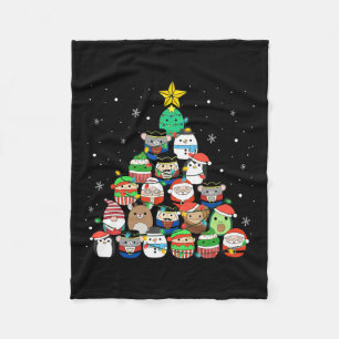 Christmas Tree Lights Squish Squad Mallow Girls Bo Fleece Blanket