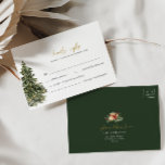 Christmas Tree Lights Winter Wedding RSVP Card<br><div class="desc">Boho Rustic Christmas Tree Lights Winter Holiday Wedding RSVP Card. Bohemian Style Lights Tree RSVP Card with Elegant and Simple Rustic Tree in Hand-printed Watercolor. The Green background color is gorgeous for boho weddings and Christmas weddings. Simple,  printable RSVP Card for holiday and winter weddings.</div>