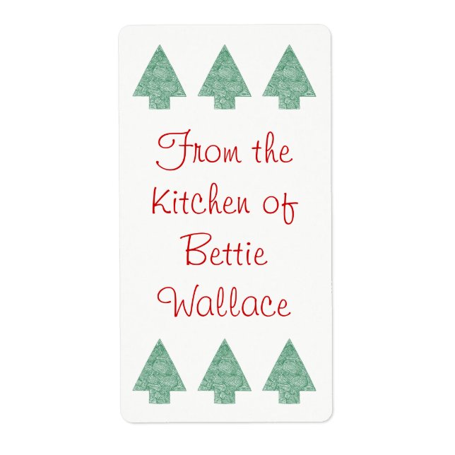 Christmas Tree Line Label (Front)