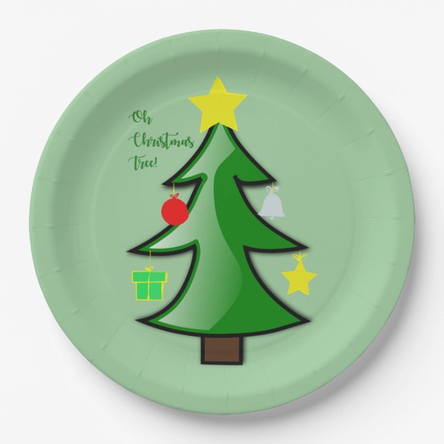 Christmas Tree Lovely Branches on a Paper Plates (Front)