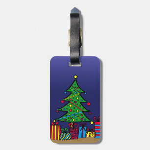 Christmas tree luggage tag