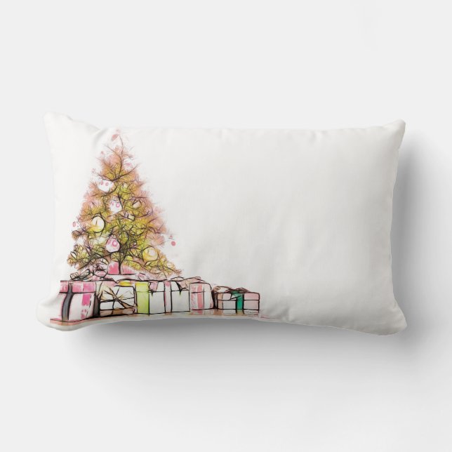 Christmas Tree Lumbar Pillow (Front)
