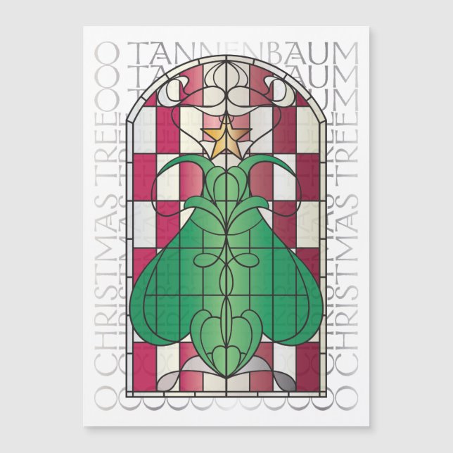 Christmas Tree Magnet Card (Front)