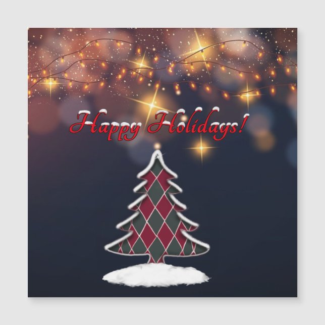 Christmas Tree Magnetic Card (Front)