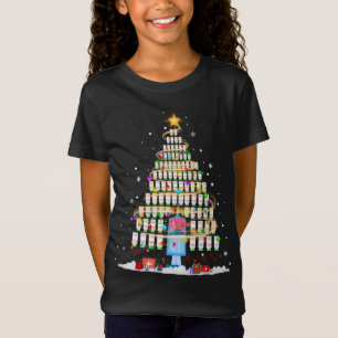 Christmas Tree Medical Tools Funny Nurse At Xmas L T-Shirt