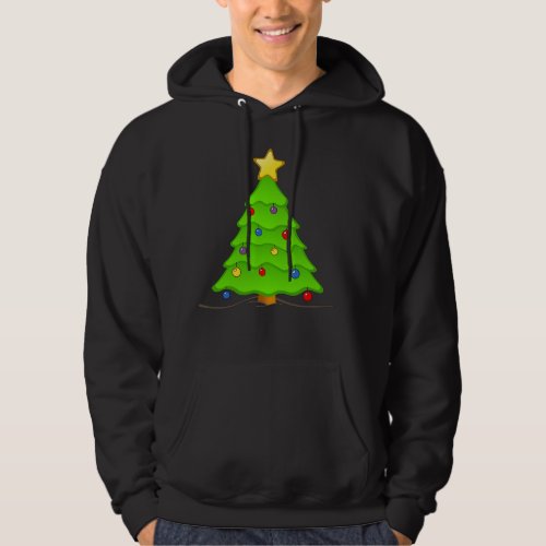 Christmas Tree Mens Basic Hooded Sweatshirt