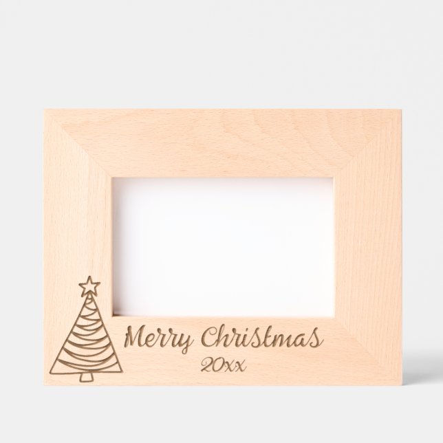Christmas Tree Merry Christmas and Year Engraved Frames (Front)