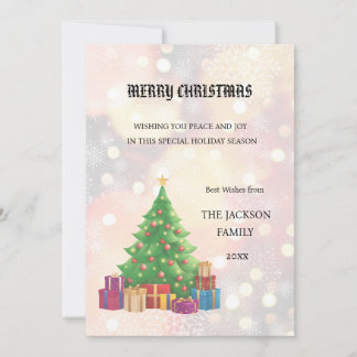 Christmas Tree Merry Christmas Card