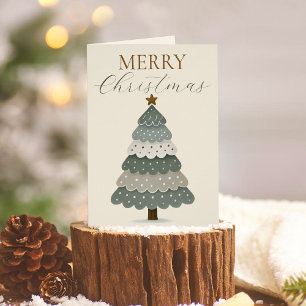 Christmas Tree Merry Christmas  Cards