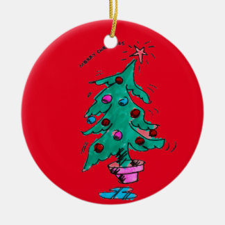 Christmas Tree - Merry Christmas Ceramic Ornament
