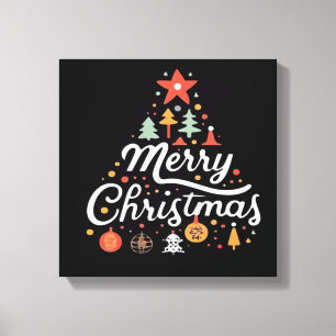 Christmas Tree Merry Christmas Classic Canvas Print