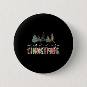 Christmas Tree Merry Christmas For Women Girls Button
