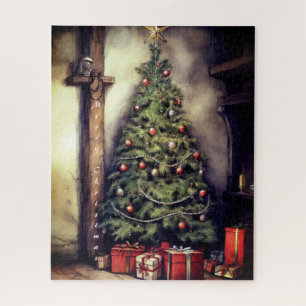 Christmas Tree Merry Christmas Jigsaw Puzzle