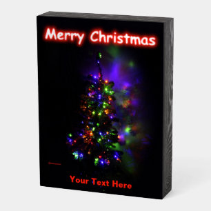 Christmas Tree - Merry Christmas Wooden Box Sign