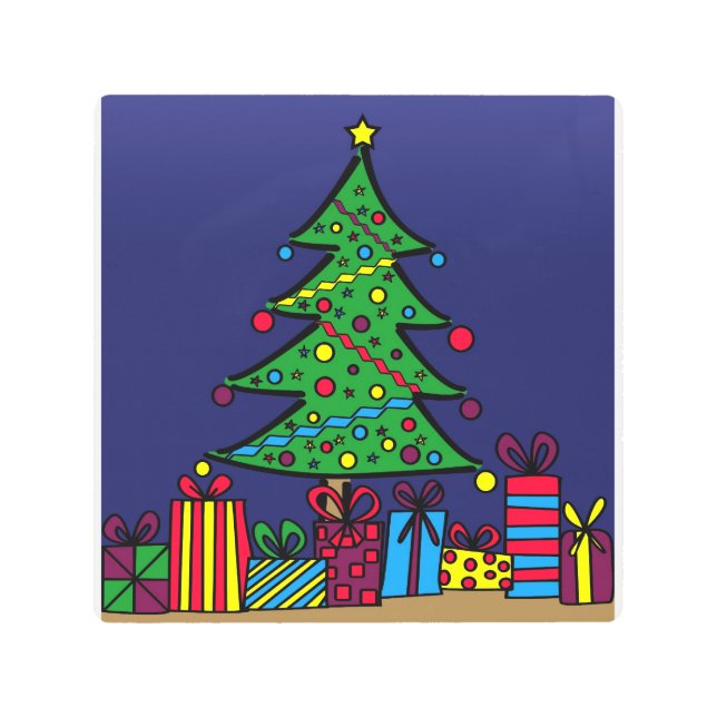 Christmas tree metal print (Front)