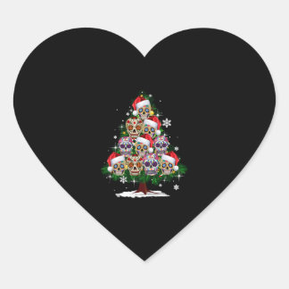 Christmas Tree Mexican Flower Sugar Skull Santa Ha Heart Sticker
