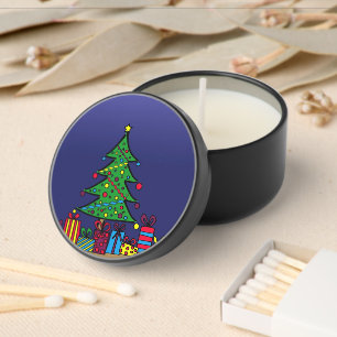 Christmas tree mini candle favors