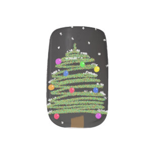 Christmas Tree Minx Nail Art