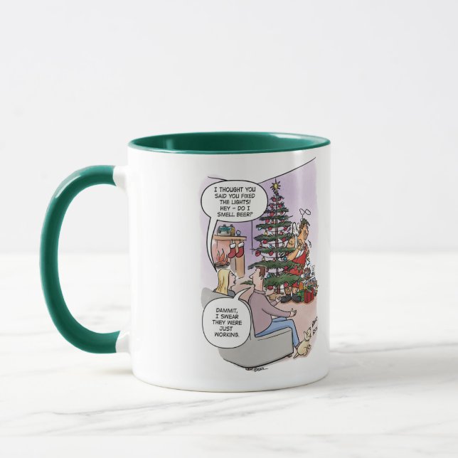 Christmas Tree Mischief Mug (Left)