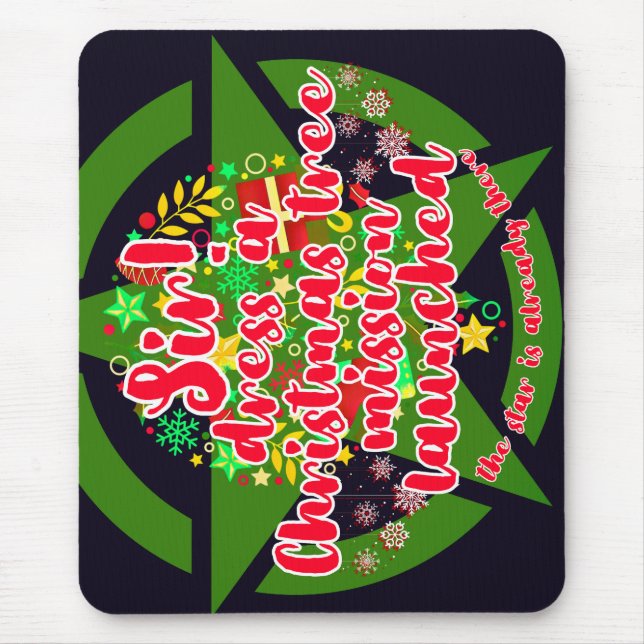 Christmas tree, mission, army mouse pad (Front)