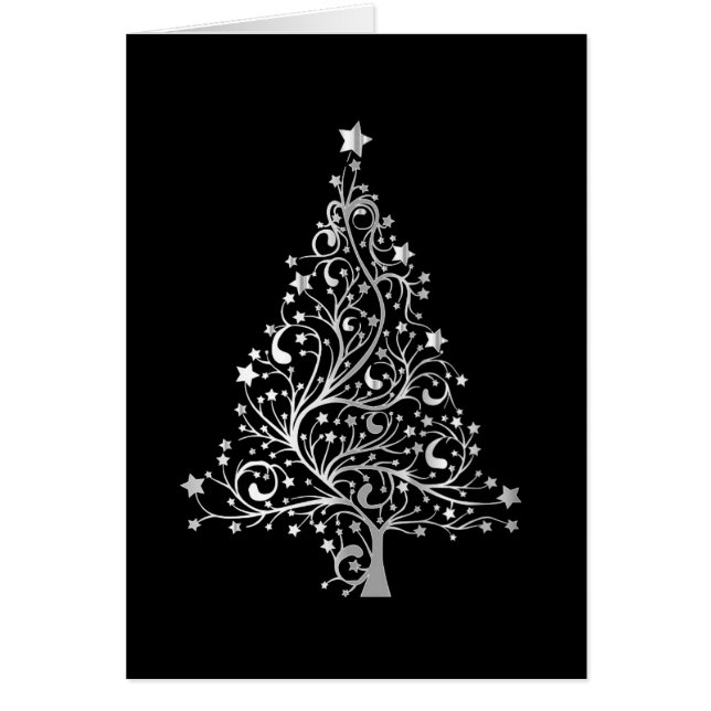 Christmas Tree Modern  Cards (Front)
