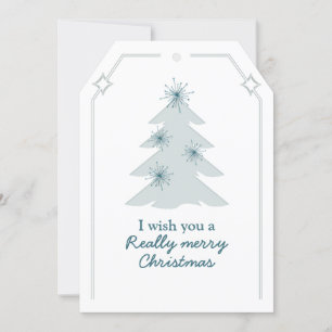 Christmas tree modern design - tag card