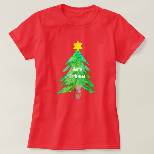 Christmas tree modern funky colors T-Shirt (Design Front)