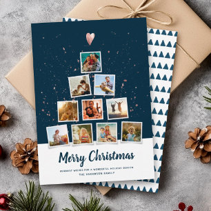 Christmas Tree Modern Instagram Photo Collage Fun Holiday Card