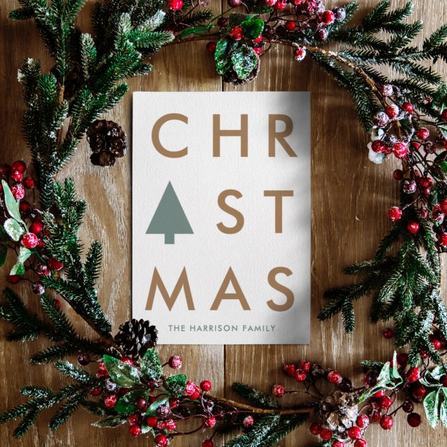 Christmas Tree | Modern Minimalist Scandinavian Holiday Card (Creator Uploaded)