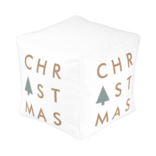 Christmas Tree | Modern Minimalist Scandinavian Pouf (Angled Front)
