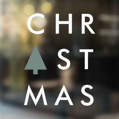 Christmas Tree  Modern Minimalist Scandinavian Window Cling