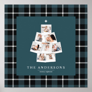 Christmas tree multi photo holiday poster